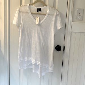 NWT Anthropologie white tee Size Small